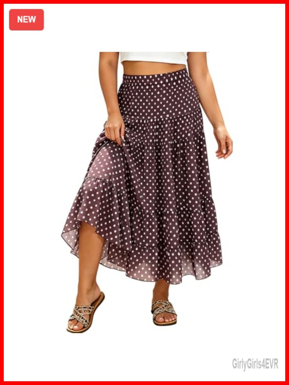 Plus Size Women's Chiffon A-Line Maxi Skirt High-Waisted